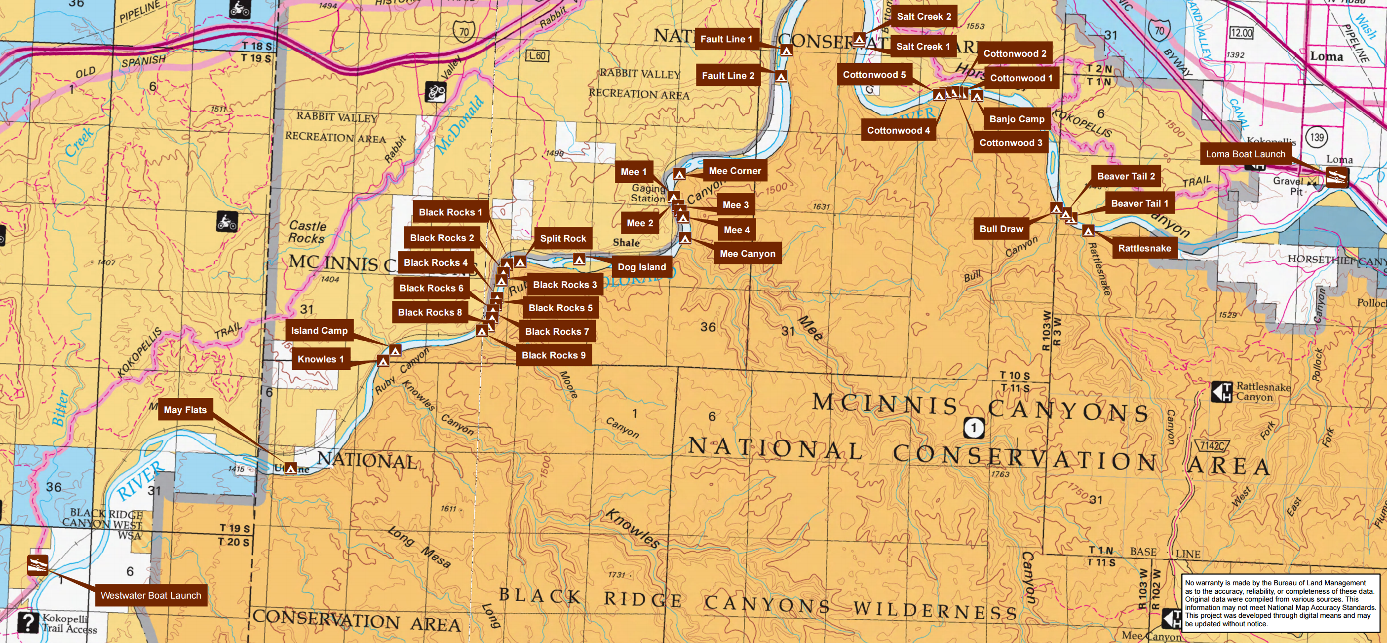 Ruby Ranch Raft Utah Map How to Plan an Overnight Rafting Trip: Ruby Horsethief edition – The ...